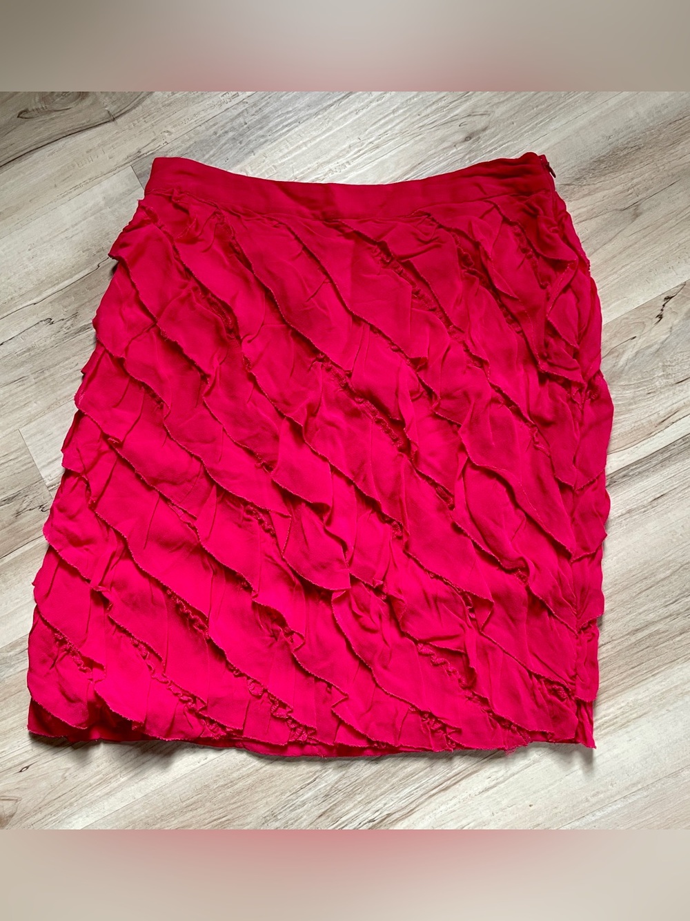 Anthologie Odille Ruffled Pink Skirt, size 4
